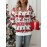 [Christmas Hooded Jacket] Christmas Plush-Lined Hooded Jacket | Festive Reindeer & Snowflake Design, Stretchy Polyester Blend, Machine Washable Winter Coat for Holiday Parties & Casual Outfits