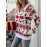 [Christmas Hooded Jacket] Christmas Plush-Lined Hooded Jacket | Festive Reindeer & Snowflake Design, Stretchy Polyester Blend, Machine Washable Winter Coat for Holiday Parties & Casual Outfits