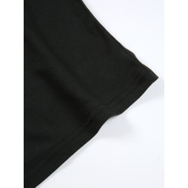 Mother'S Day, Cartoon Love Element Print T-Shirt Three-piece Set, Summer and Spring Short Sleeve Round Neck Casual Top Multi Set, Women'S Clothin