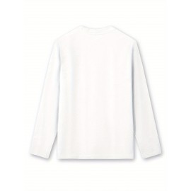 Women'S Cherry Graphic Long Sleeve T-Shirt - Vibrant Red Cherry Print, Casual Crew Neck, Machine Washable, Spring/Summer Vacation Top, Cherry Tshirt