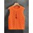 Women's Sleeveless Geometric Cut-Out Vest - Bright Orange Elegant Casual H-Line Regular Fit, All-Season Versatile Layering Piece for Casual Attire, Openwork Pattern, Lightweight Fashion, Summer Wardrobe, Delicate Detailing, Stylish Women