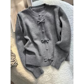 New Retro Buttoned Sweater Women's Fashionable Cardigan Top Soft and Cozy Knitwear